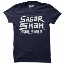 Sagar Shah Proud Student (Navy) - T-shirt